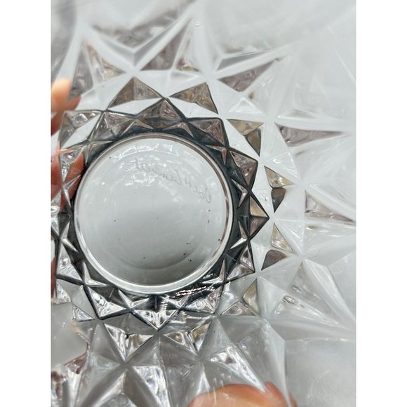 Val St Lambert Cut Crystal Creamer Silver Plate Made in Italy Crystal " Nicole" - Picture 8 of 12